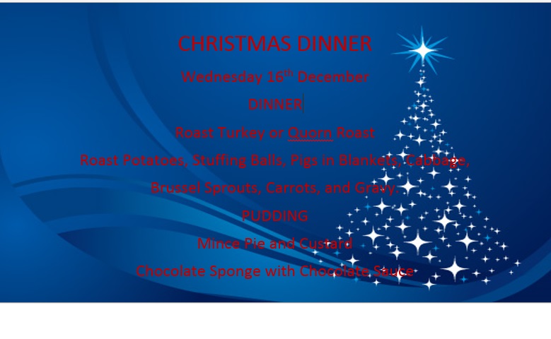 Christmas Dinner - Wednesday 16th December